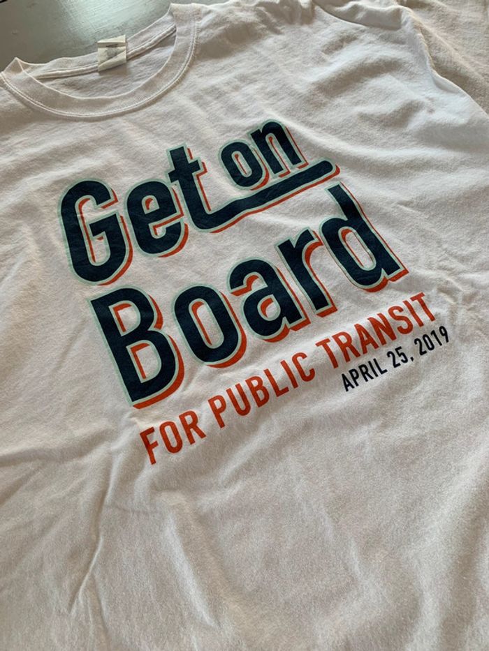 Tee shirt blanc printed « Get on board » USA April 2019 - photo numéro 2
