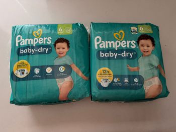 68 couches Pampers baby dry taille 6