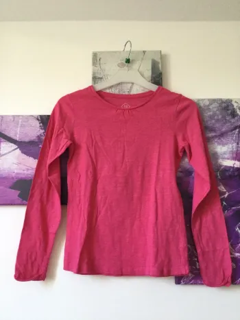 T shirt manches longues fuschia 9-10 ans