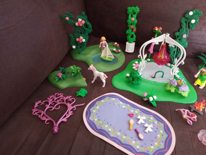 "Playmobil": Lot vrac Éléments de Jardin, Kiosque Mariés, Accessoires, Végétaux - photo numéro 2