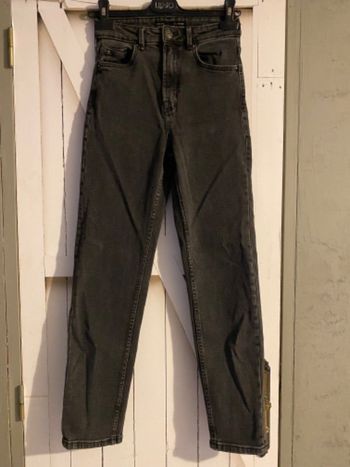 Jean mom slim taille haute