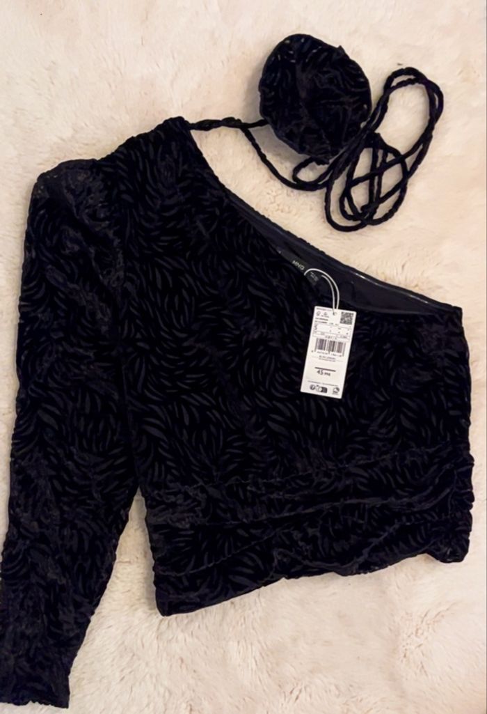 Blouse velours asymétrique - photo numéro 4