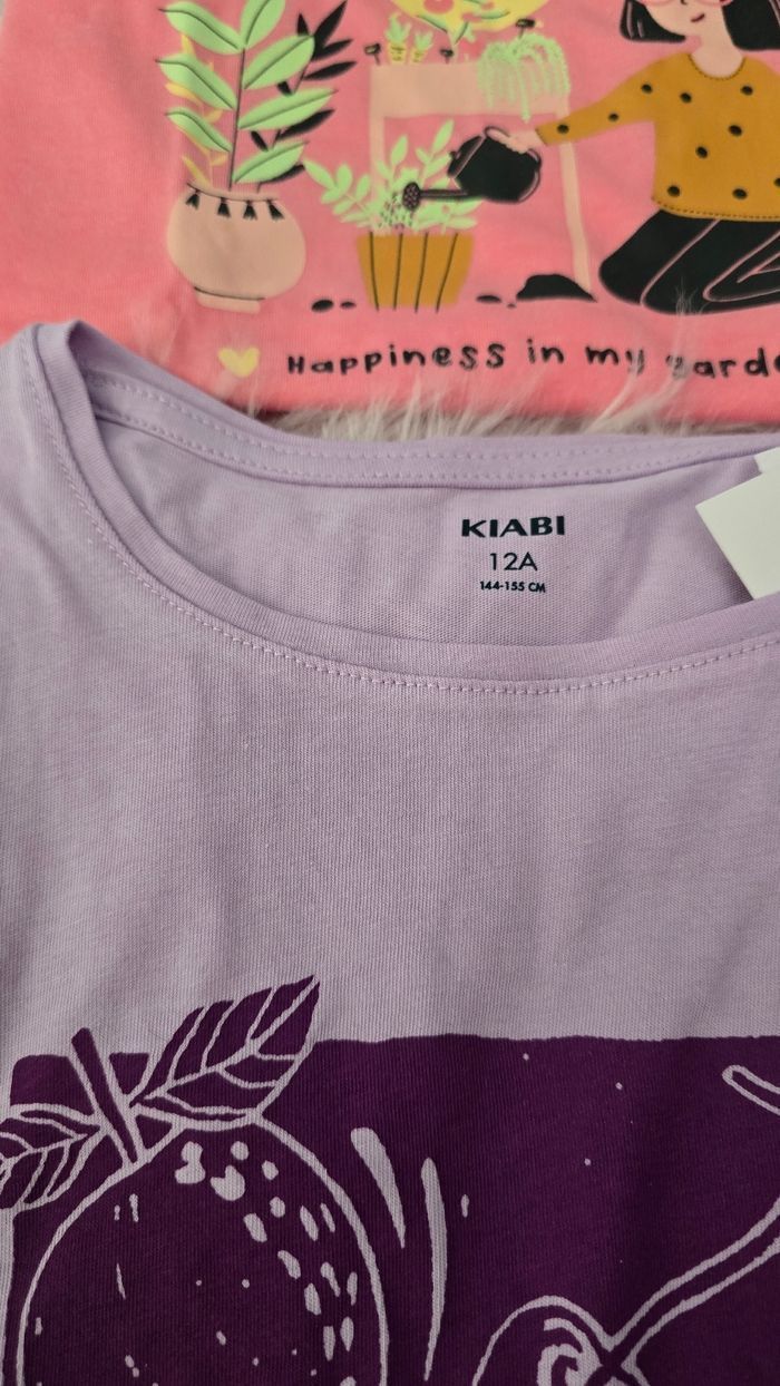 Neufs(non portés)😍🤩🥰 lot Tee-shirts mc 12 ans fille😍🤩🥰 - photo numéro 3