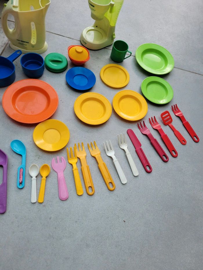 Gros lot dînette assiette couverts verre - photo numéro 5