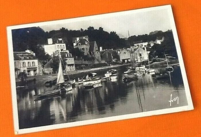 Carte postale ancienne Pont-Aven (Finistère) Le Port - photo numéro 3