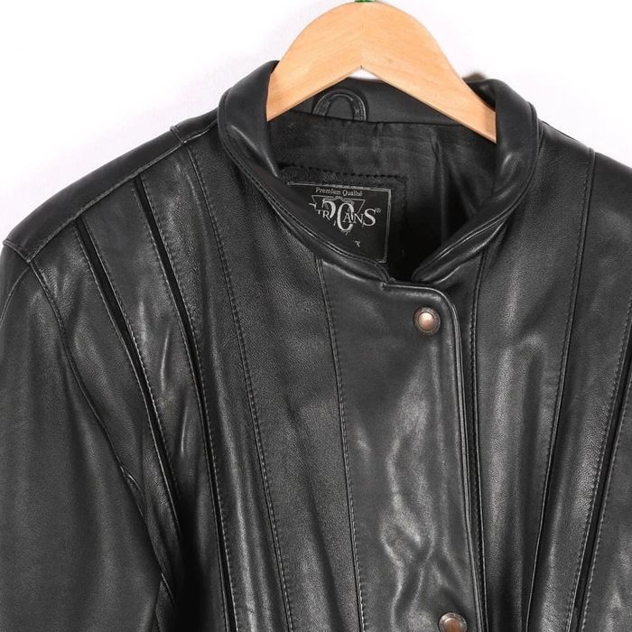 Superbe blouson en cuir lumineux vintage (#23390) - photo numéro 4