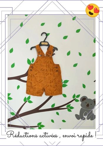 Jolie salopette short bébé 3 mois