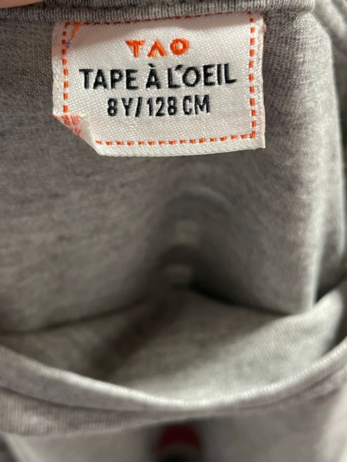 Tape à l’œil - T shirt - Gris, bleu et Rouge - 8 ans - photo numéro 4