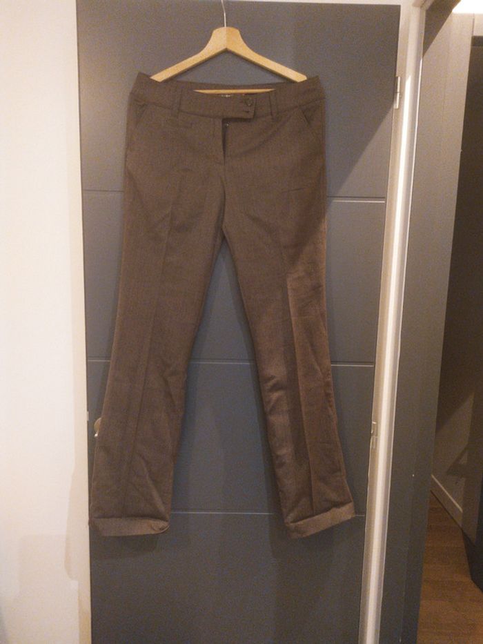 Pantalon à pinces marron