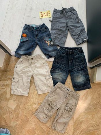 Lot 5 bermudas 3 ans