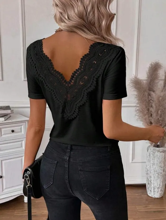 T shirt avec dentelle au dos M - photo numéro 2