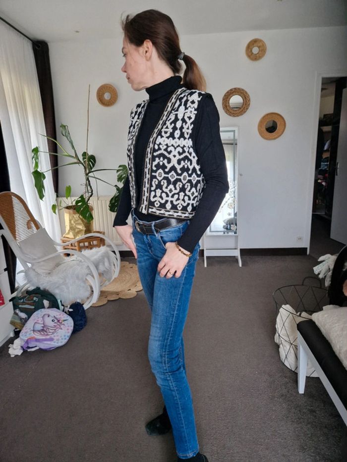Gilet sans manche tricoté vintage - photo numéro 6