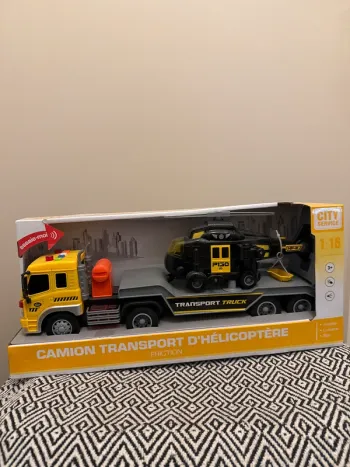 WDK -Jeu de voiture Transport Hélico Sons et Lumières - 3 ans et +