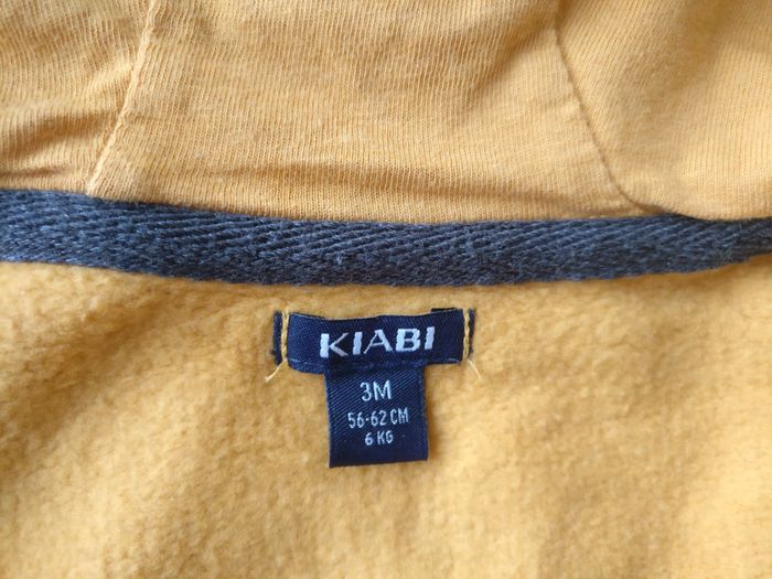 Sweat à capuche Kiabi taille 3 mois - photo numéro 2