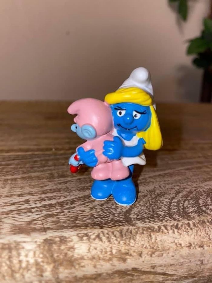 Figurine Schtroumpfette et son bébé neuve schleich