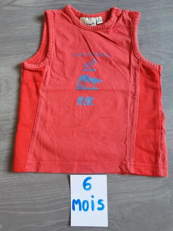 Maillot t-shirt débardeur 6mois garçon