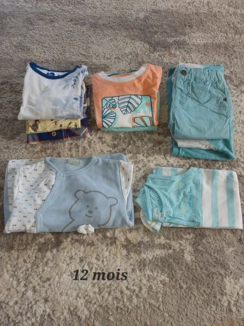 Lot printemps / été 12 mois garçon