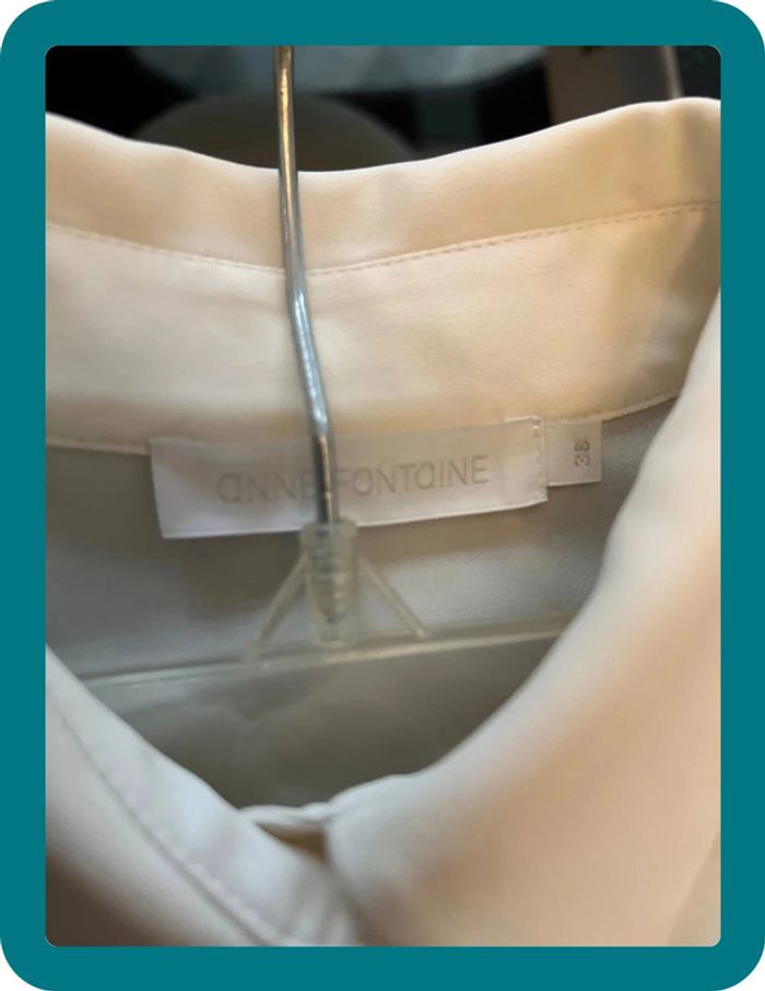 Chemise Sagane acétate offwhite taille 38 - Anne Fontaine - photo numéro 7