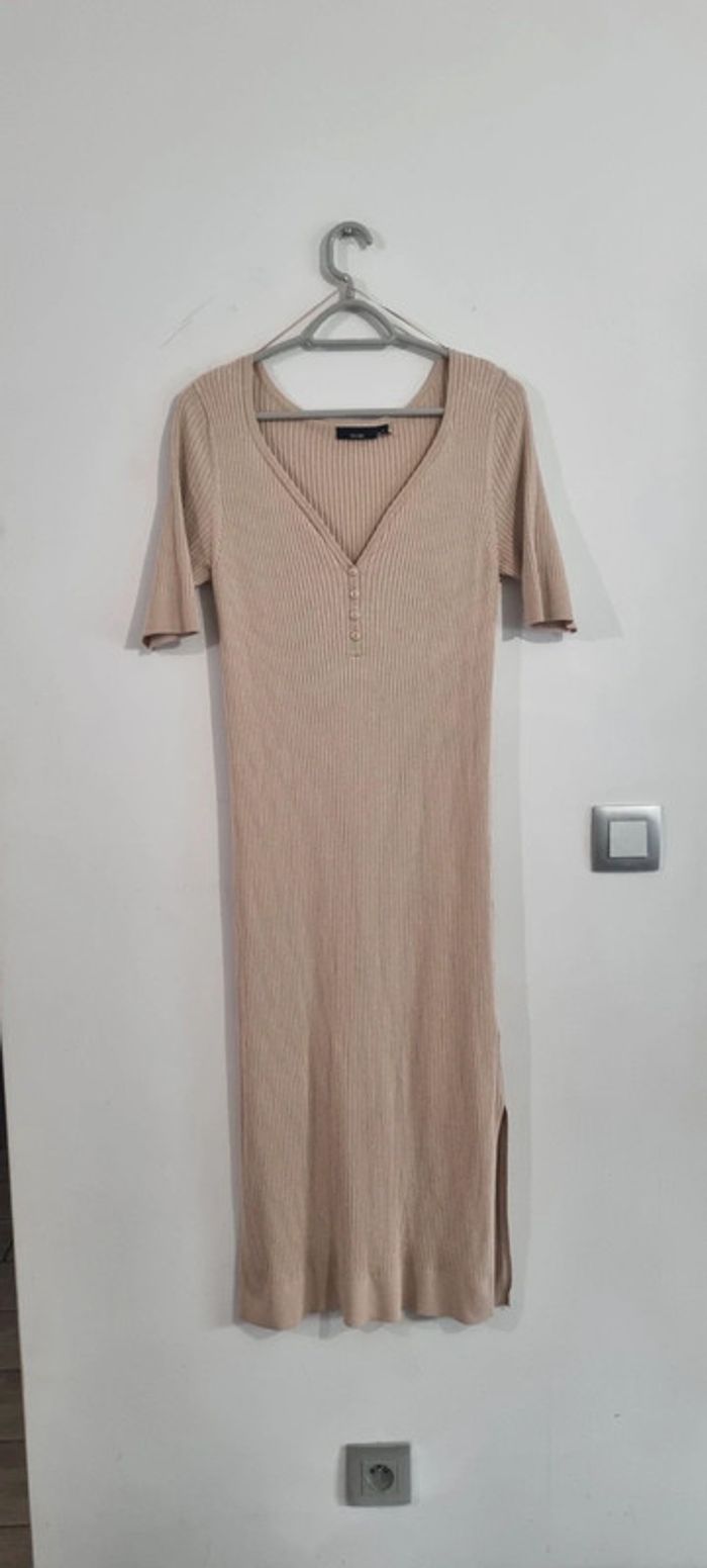 Robe longue beige