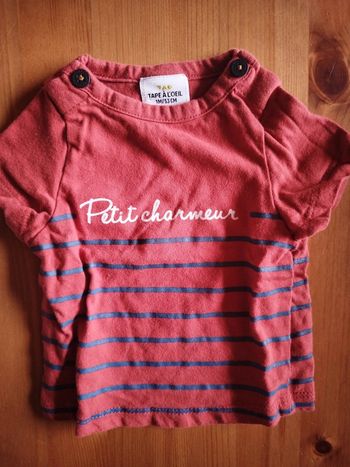 Tee-shirt tao petit charmeur taille 1 mois