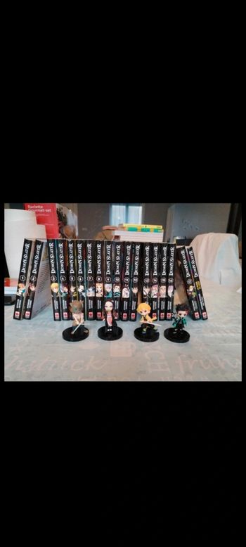 18 livres demon slayer et figurines