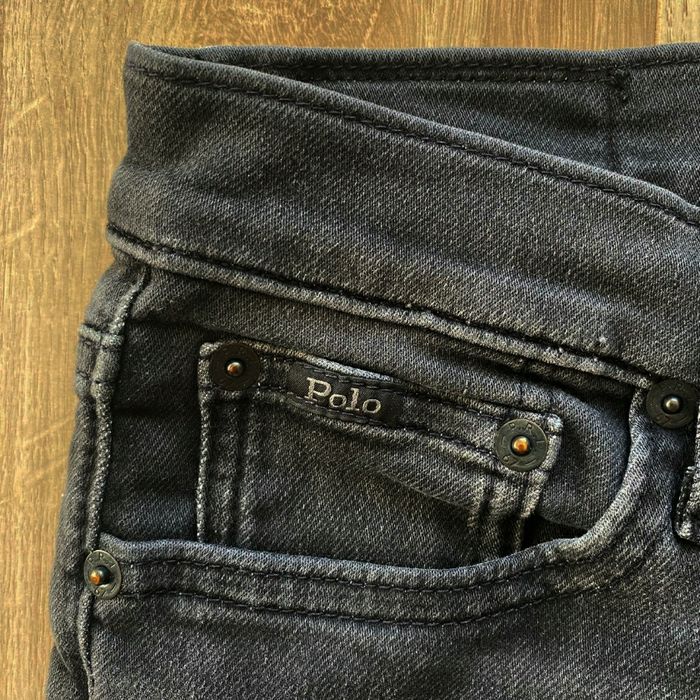 Polo Ralph Lauren Slim Jeans Noir Femme Exclusive Vintage Eldridge Skinny N°14 Collection (Taille XS) - photo numéro 8
