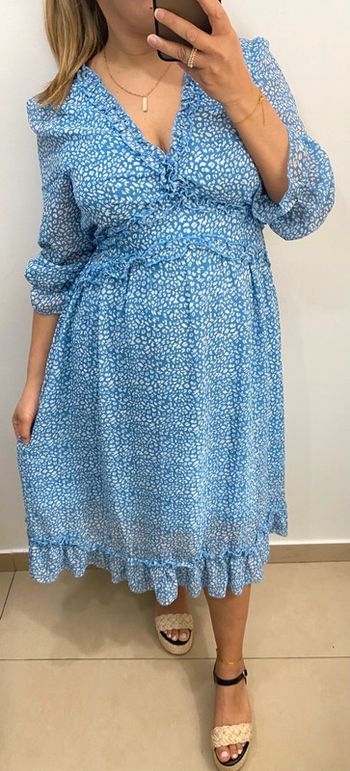 Robe Imprimée Avec Volant Taille M