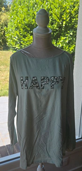 T-shirt manche longue bleu In extenso taille XL