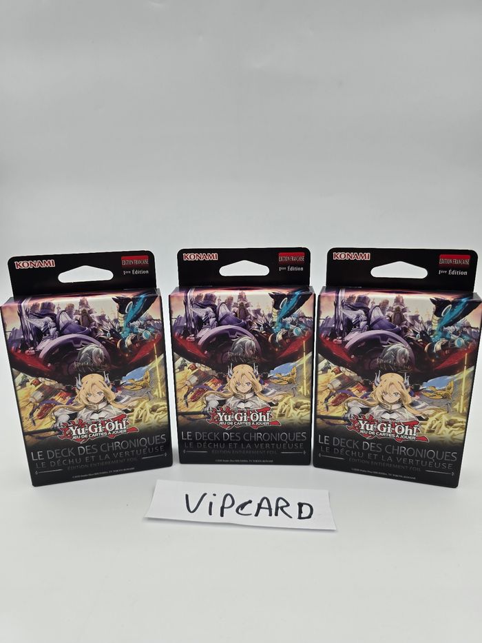Yu-Gi-Oh  - lot de 3 deck  des chroniques  - le déchu et la vertueuse