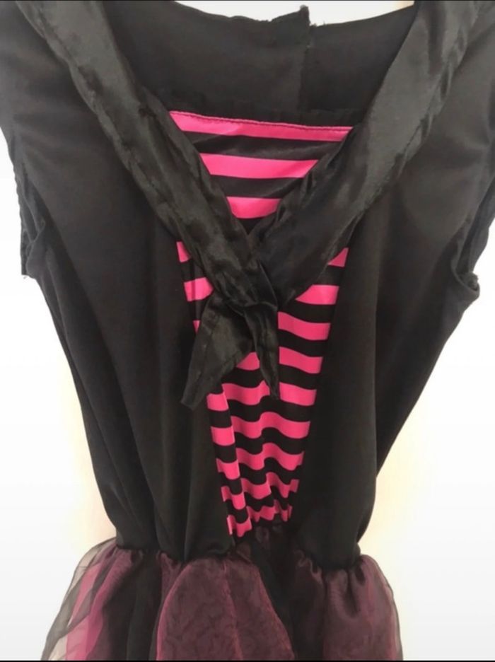 Robe déguisement Halloween T 7-8 ans rose et noire - photo numéro 3