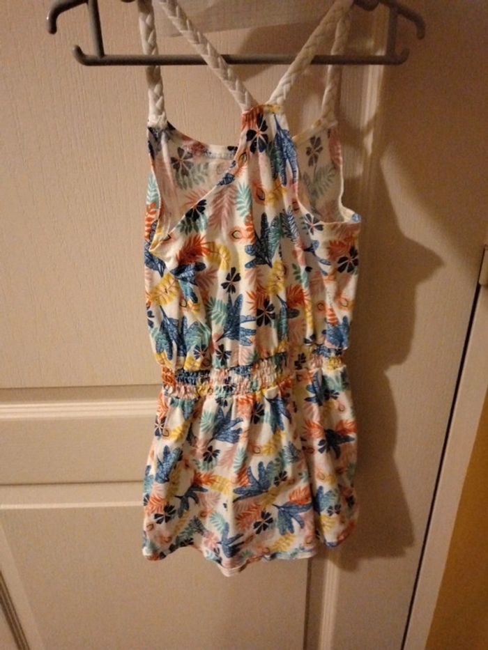 Robe blanche feuillage coloré 3 ans - photo numéro 4