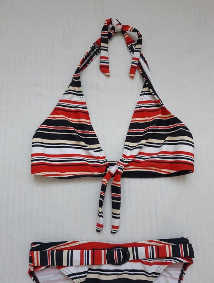 Maillot de bain 2 pièces rayé - photo numéro 3
