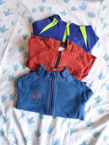 Lot 3 sweats zippés