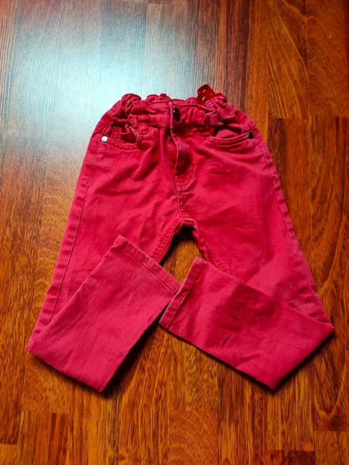 Jeans  rouge 4 ans garçon - photo numéro 2