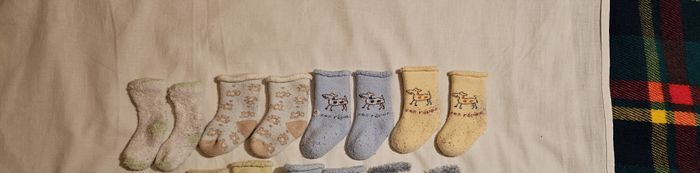 4 paires de chaussons pour bébé de 0 mois (naissance) à 9 mois