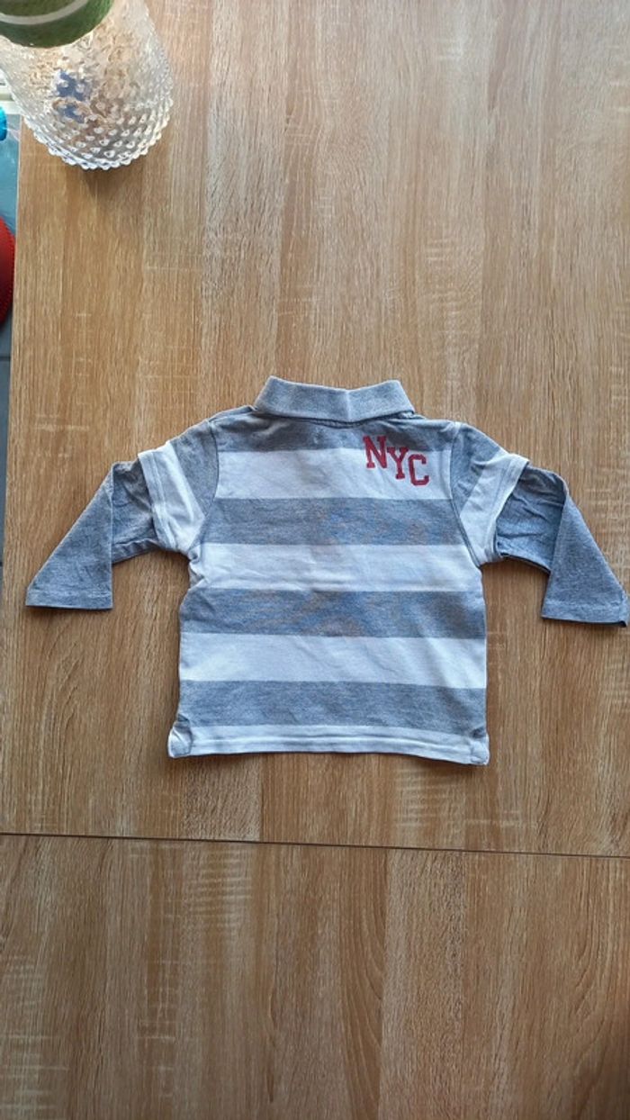 Lot de 5 pulls +1 t-shirt col polo 18 mois - photo numéro 3