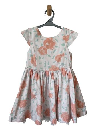 Robe rose à fleurs (détails en tulle pailleté) - Petit Bateau 6 ans (116cm)