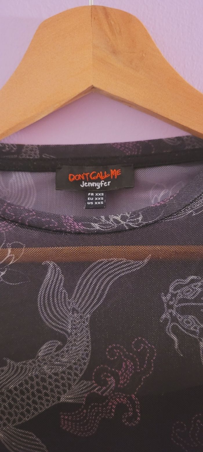 Robe courte moulante motif dragon et carpe - photo numéro 3