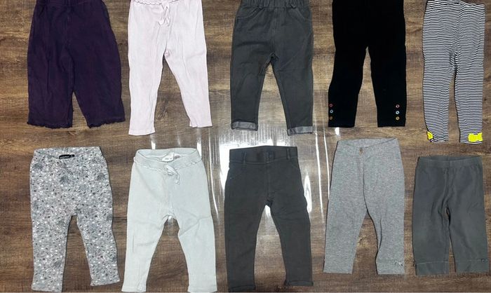 Lot jeans pantalons leggings shorts fille 18mois - photo numéro 2