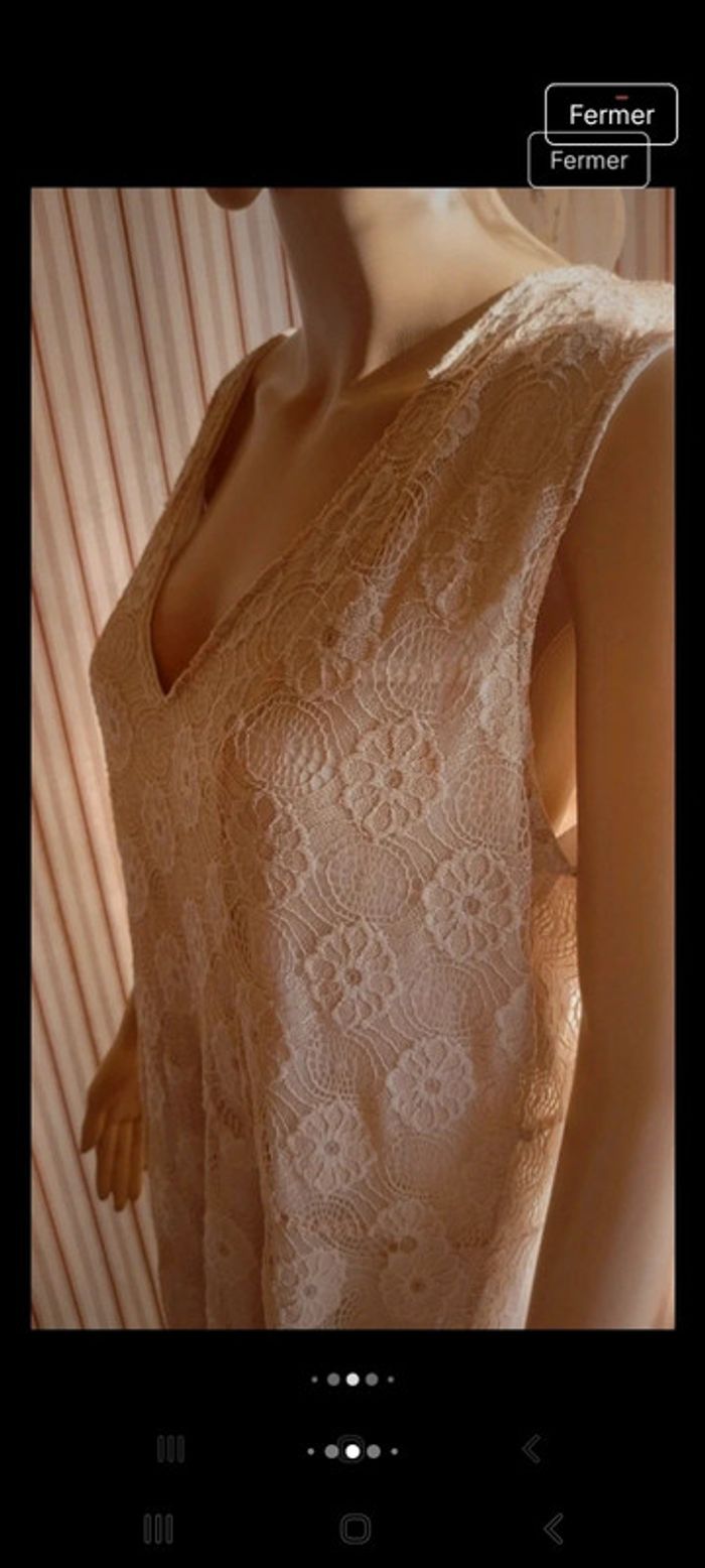 Magnifique Robe dentelles beige Paprika L - photo numéro 7