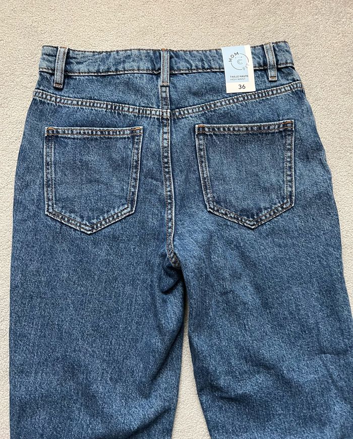 Jean mom taille haute Cache Cache, taille 36, neuf - photo numéro 5
