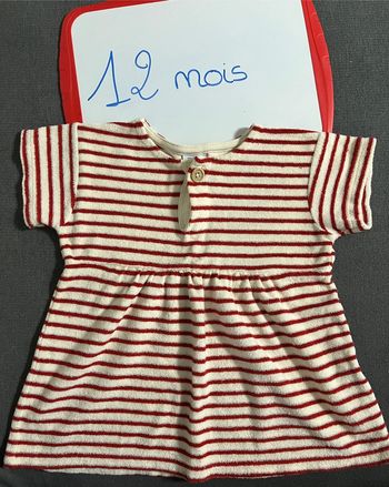 Robe manches courtes Petit Bateau 12 mois