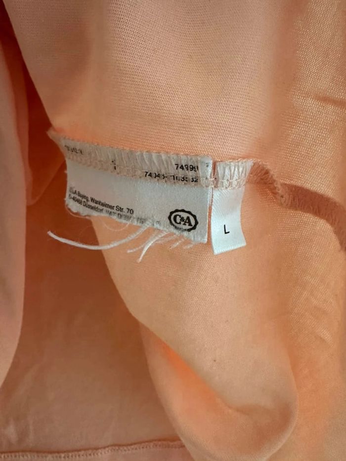 T-shirt abricot pour femme taille L - photo numéro 4