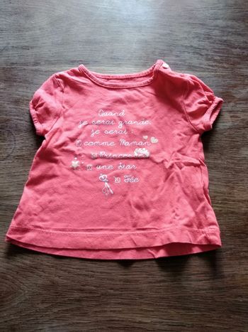 Tee shirt bébé fille 3 mois