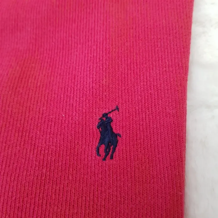 Pull Camionneur half demi zip Ralph Lauren M Rouge - photo numéro 4