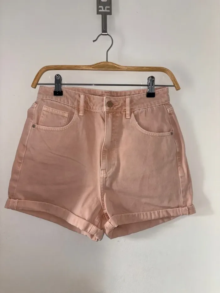 Short en jean femme rose saumon taille 34 Nagev en très bon état - photo numéro 8