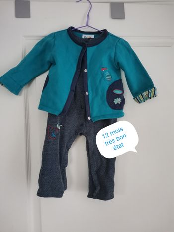 Ensemble 12 mois la compagnie des petits bleu / jean