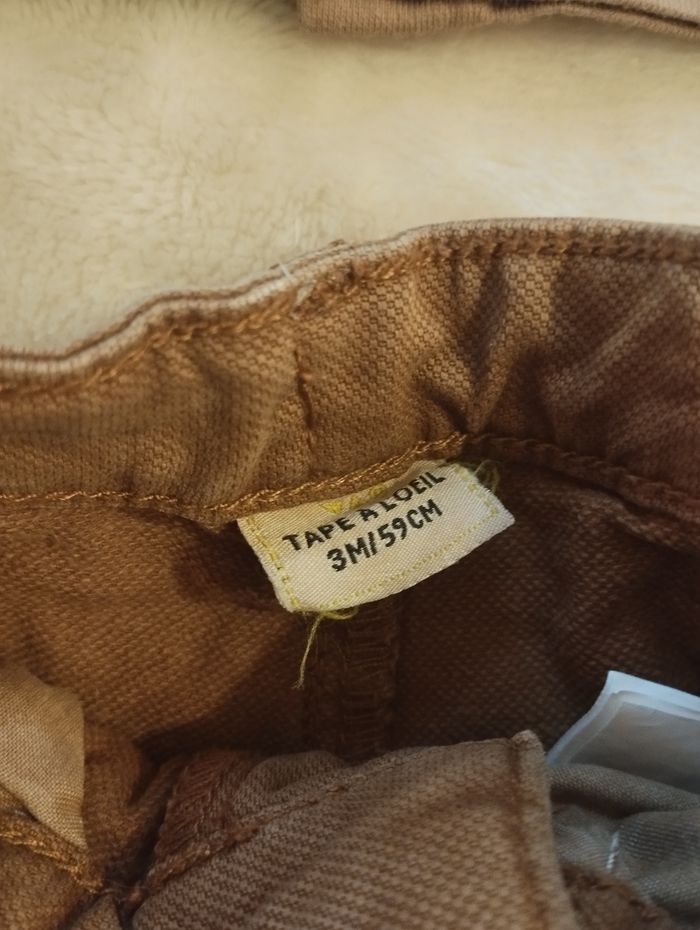 T-shirt ml + pantalon garçon 3 mois - photo numéro 2