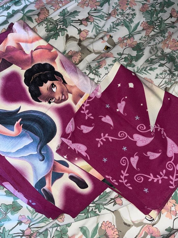 Lot drap housse + oreiller Fée Clochette - photo numéro 2