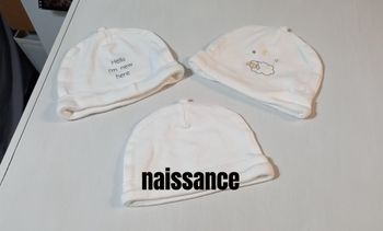 Lot 3 bonnets naissance
